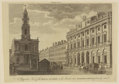 Perspective View of the Royal Academy of Arts, Engraved by W. Walker by Paul Sandby